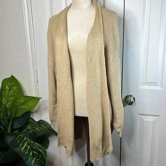 Universal Thread Women’s Open-front Cozy Knit Cardigan Color Tan Various Sizes - Picture 5 of 15